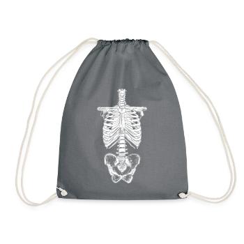 Anatomie osseuse de la cage thoracique - Sac de sport léger - gris - Devant