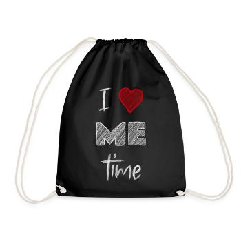 l love ME time - Drawstring Bag - black - Front