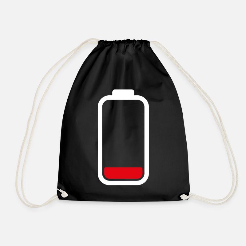 LOW BATTERY - White - Turnbeutel - Schwarz