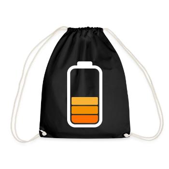 HALF BATTERY - Blanc - Sac de sport léger - noir - Devant