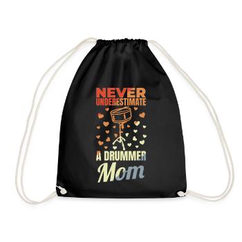 Drummer Mother - Drawstring Bag - black - Front