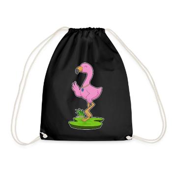 Collier Flamant rose - Sac de sport léger - noir - Devant