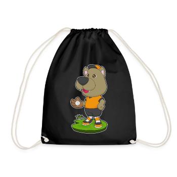 Gant de baseball de baseball pour chien - Sac de sport léger - noir - Devant