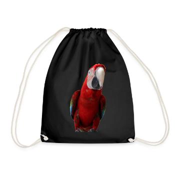 Papageien Vogel T-shirt Geschenk - Turnbeutel - Schwarz - Vorne