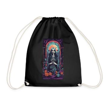 Vintage Goth fille victorien occulte esthétique - Sac de sport léger - noir - Devant