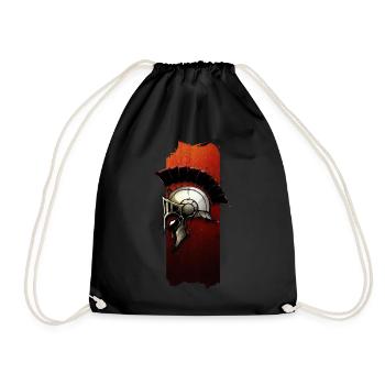Warrior's Crest: Spartan Helmet - Drawstring Bag - black - Front