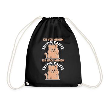 Suivez-moi devant mon premier café - Sac de sport léger - noir - Devant