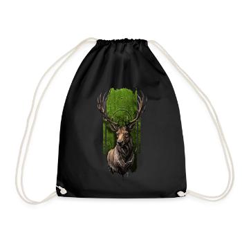 Majestic Monarch: Moose - Drawstring Bag - black - Front