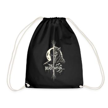 The Beast Within - Dark Werewolf Shirt - Drawstring Bag - black - Front