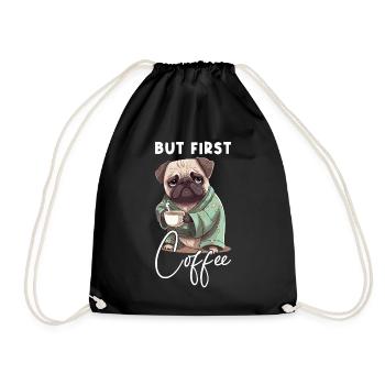Café Carlin Chien Mais Premier Café Dire Drôle - Sac de sport léger - noir - Devant