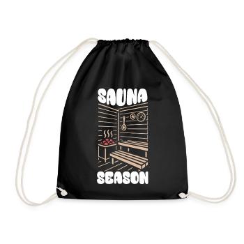 Sauna Season - Sauna - Saying - Drawstring Bag - black - Front