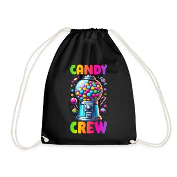 Candy Crew Decoration Candy Lover Sweet Tooth - Drawstring Bag - black - Front