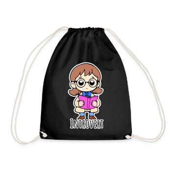 Je suis plutôt réservé et introverti - Sac de sport léger - noir - Devant