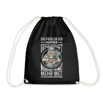 Tenues vikings Valhalla Mythologie nordique - Sac de sport léger - noir - Devant