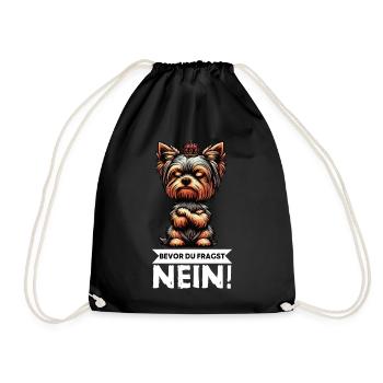 Bevor Du Fragst Yorkshire Terrier Yorkie Yorkies - Turnbeutel - Schwarz - Vorne