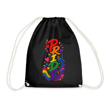 Pride Month Outfit Geschenk für Frauen Männer - Turnbeutel - Schwarz - Vorne