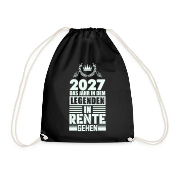 2027: Jahr der Legenden im Ruhestand - Turnbeutel - Schwarz - Vorne