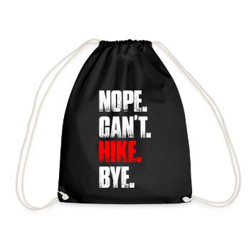 Non, je ne peux pas randonner bye randonner montagne alpinisme - Sac de sport léger - noir - Devant