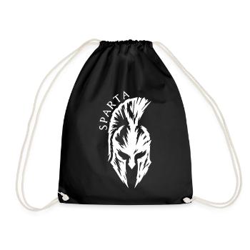 Sparta Spartan Helmet Fitness Ancient Warrior - Drawstring Bag - black - Front