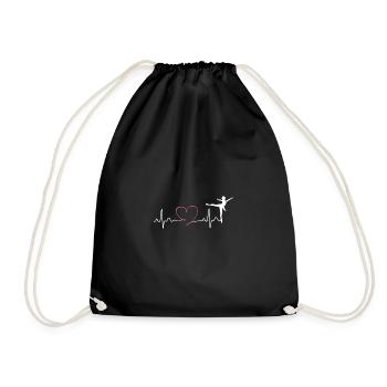 Ballet Dancer Gift Ballerina Ballet Outfit - Drawstring Bag - black - Front