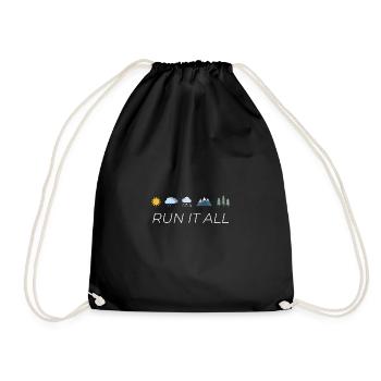 Running Marathon Half Marathon Jogging Runners - Drawstring Bag - black - Front