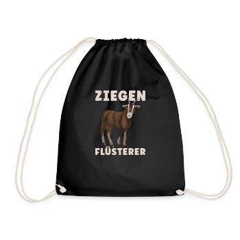 Ziegen Flüsterer Ziege Ziegenbock Ziegenzucht - Turnbeutel - Schwarz - Vorne