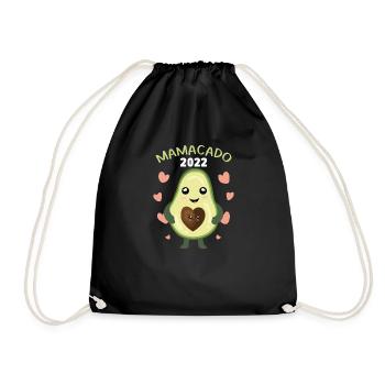 Mamacado 2022 Avocado Pregnancy Pregnant - Drawstring Bag - black - Front