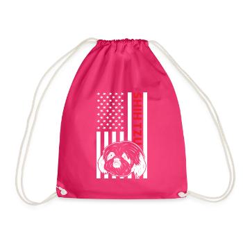 Shih Tzu Us Drapeau - Sac de sport léger - fuchsia - Devant