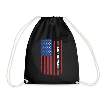 Drapeau de Saint-Bernard Us - Sac de sport léger - noir - Devant