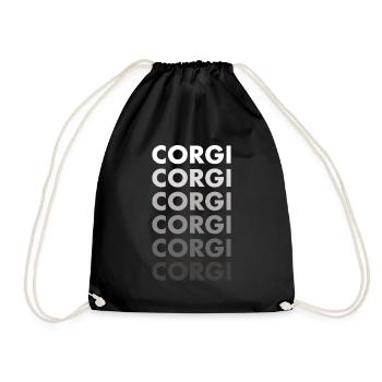 Chien Corgi - Sac de sport léger - noir - Devant