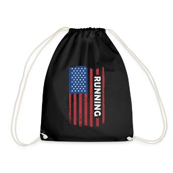 Sport Us Flag Running - Sac de sport léger - noir - Devant