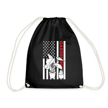 Jardinier Us Drapeau Jardinage - Sac de sport léger - noir - Devant