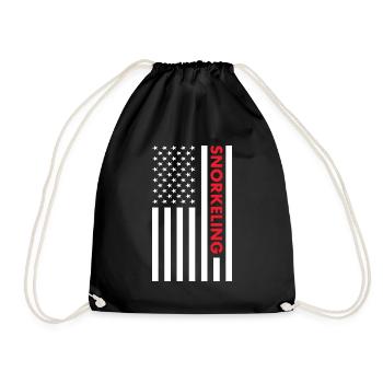Snorkeler Drapeau Us Snorkeling - Sac de sport léger - noir - Devant