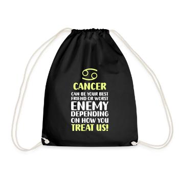 Zodiac Sign Astrology Moon Galaxy - Drawstring Bag - black - Front