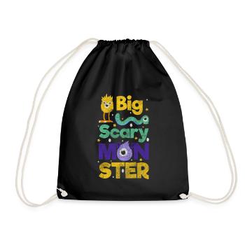 Horror Comic Figure Cute - Drawstring Bag - black - Front