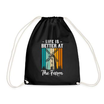 Carrière d’agriculteur - Sac de sport léger - noir - Devant