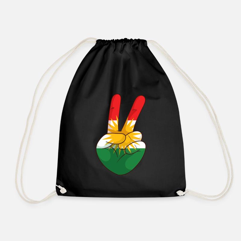 Kurdistan - Turnbeutel - Schwarz