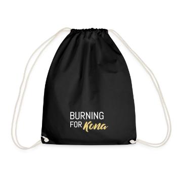 Burning for Kona - Turnbeutel - Schwarz - Vorne