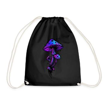 Psychedelic mushrooms - Drawstring Bag - black - Front