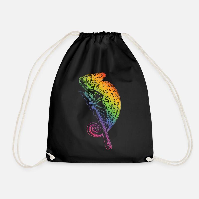 Chameleon Lizard Graphic Reptile Chameleon Lover - Sac de sport léger - noir