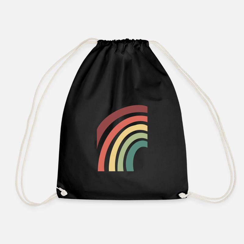 Rainbow - Drawstring Bag - black