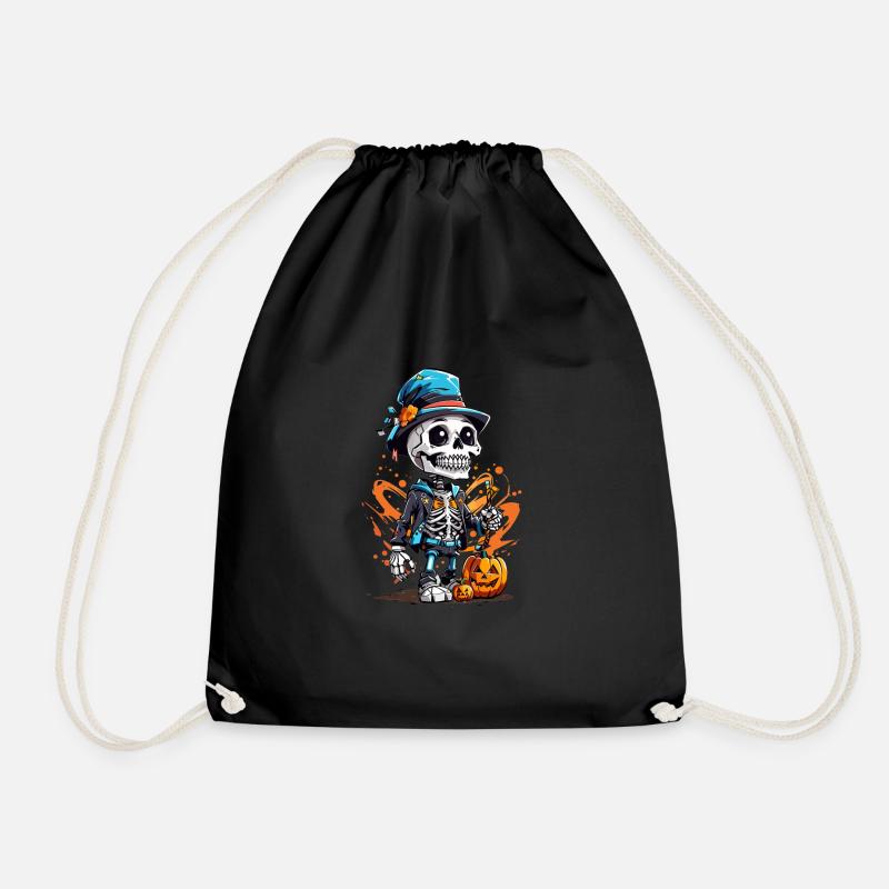 Halloween Skelet - Turnbeutel - Schwarz