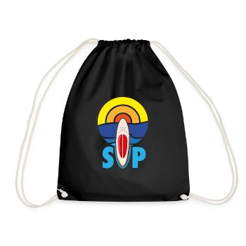 SUP Stand UP Paddle - Drawstring Bag - black - Front