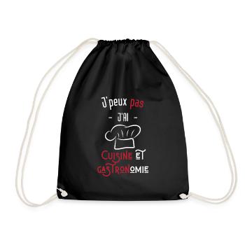 j'peux pas j'ai cuisine et gastronomie - Sac de sport léger - noir - Devant