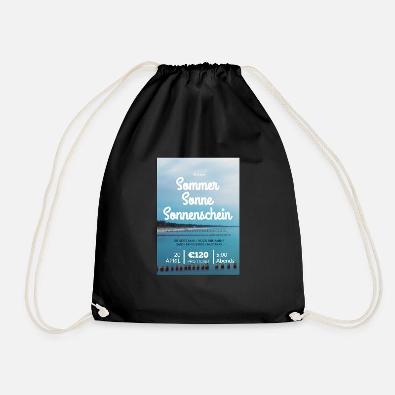 Summer vacation Germany - Drawstring Bag - black