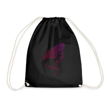 Men's wingsurf hydrofoil wingsurfen foilwing - Drawstring Bag - black - Front