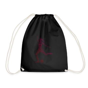 Men's Women's Football Football Football Matches - Drawstring Bag - black - Front