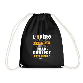 Jean-Philippe Cadeau Humour jean philippe - Sac de sport léger - noir - Devant