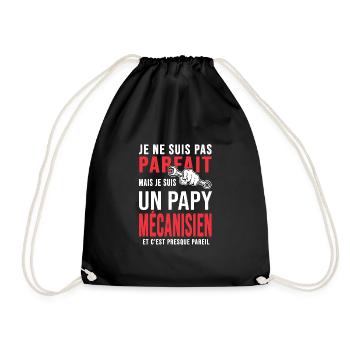 papy mécanisien pas parfait papi mécano mécanique - Sac de sport léger - noir - Devant