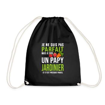 papy jardinier pas parfait papi grand père jardin - Sac de sport léger - noir - Devant